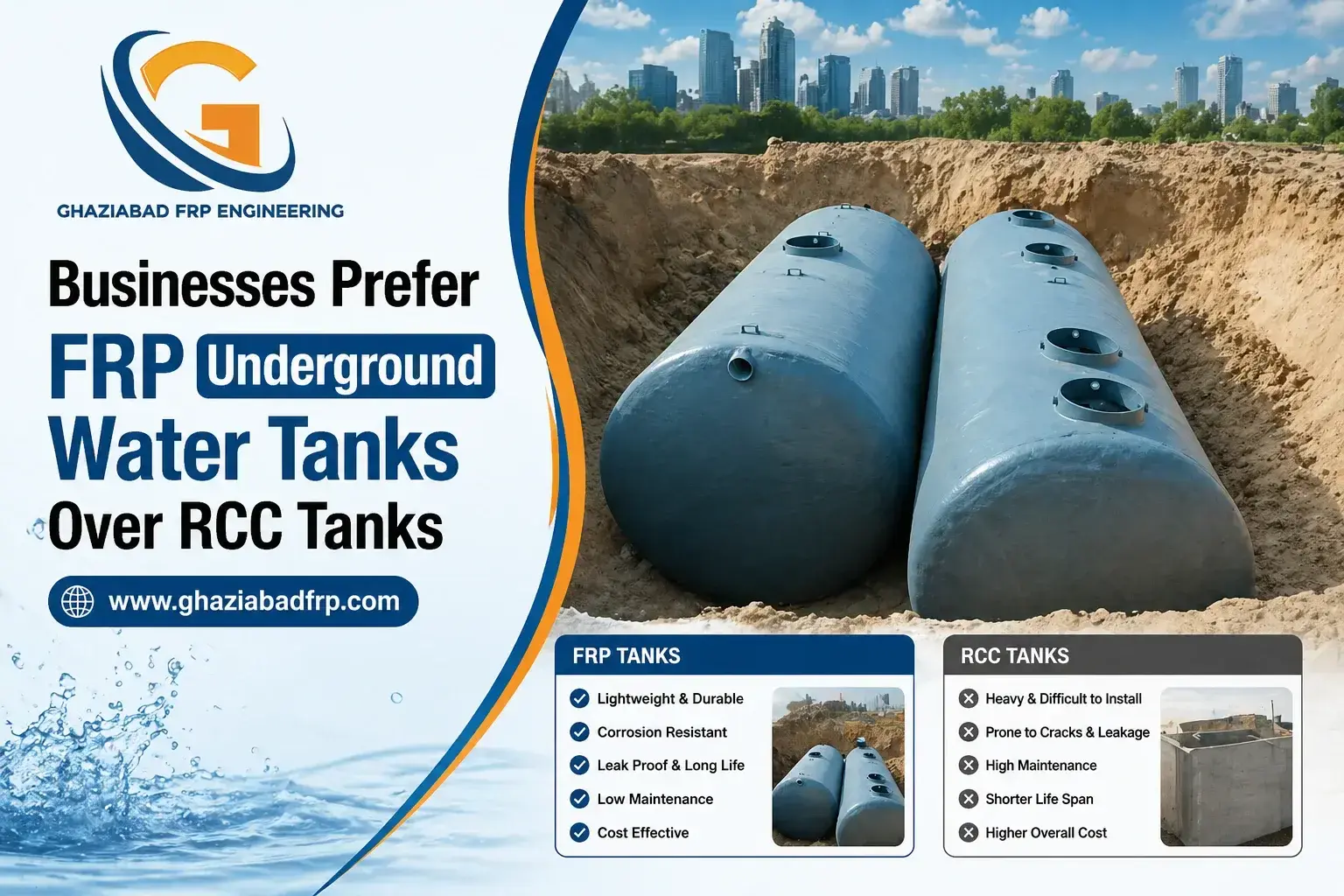 FRP Underground water Tank Manufacturers